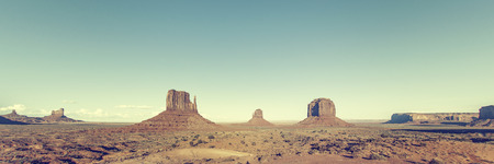 Panoramic view of Monument Valley with special photographic processing の写真素材