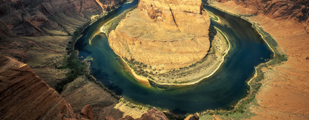 View of Horseshoe bend, Arizona, USA.の写真素材