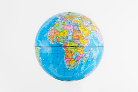 Earth globe with continents maps