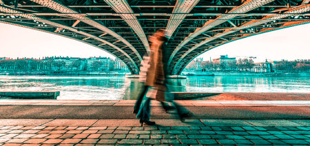 Under University brodge Lyon, France