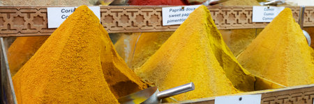Spices in a shop in Marrakesh, Moroccoの写真素材