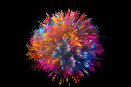 color burst, AI generated imageの素材