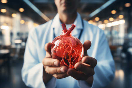artificial heart, AI generated imageの素材