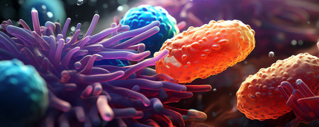 cell science conceptual, AI generated imageの素材