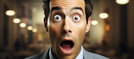 surprised businessman, AI generated imageの素材