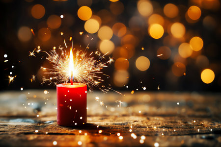 red candle, AI generated imageの素材