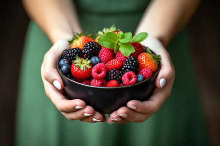 red fruits, AI generated imageの素材