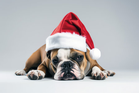 funny bulldog, AI generated imageの素材