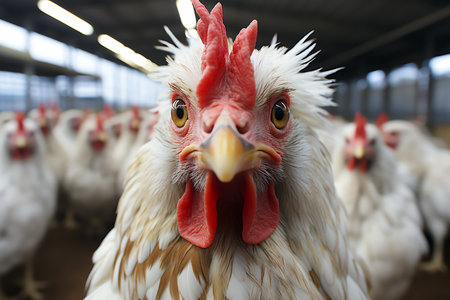 chicken factory, AI generated imageの素材