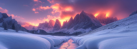 frozen lands, AI generated imageの素材