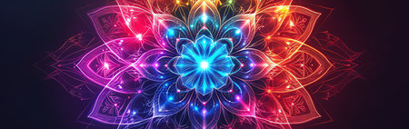 multicolor rosette, AI generated imageの素材