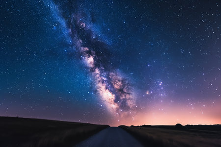 milky way, AI generated imageの素材