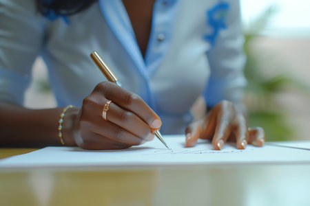 woman sign, AI generated imageの素材