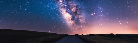 milky way, AI generated imageの素材