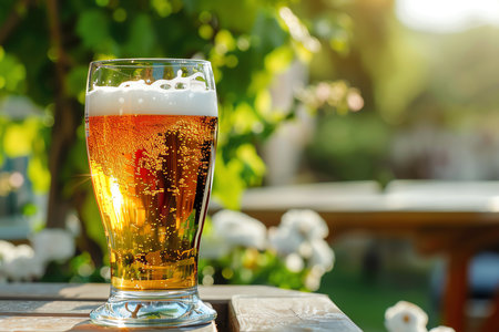 beer glass, AI generated imageの素材