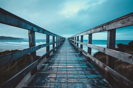 blue pontoon, AI generated imageの素材