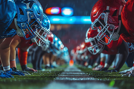 american football, AI generated imageの素材