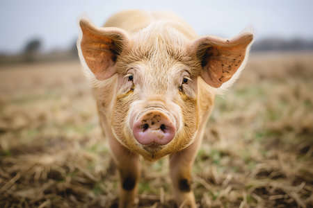 pork outdoor, AI generated imageの素材