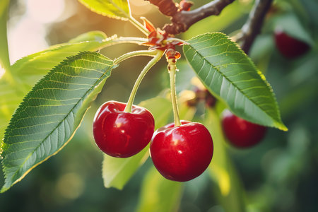 cherry tree, AI generated imageの素材