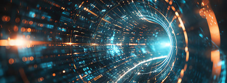 interior fiber optic concept, AI generated imageの素材