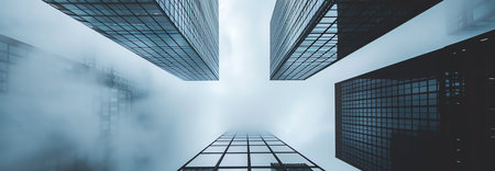 city buildings, AI generated imageの素材