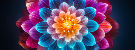 digital flower, AI generated imageの素材