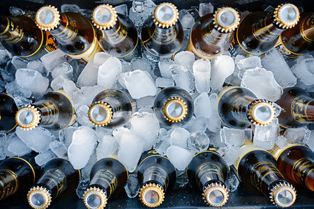 beer and ice cube, AI generated imageの素材