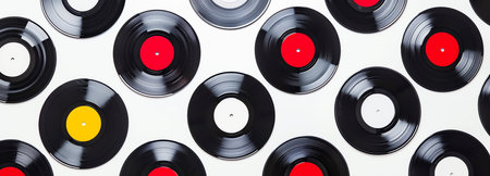 vinyl on white background, AI generated imageの素材