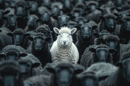 stand out from the crowd concept, AI generated imageの素材