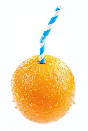 fresh orange juice concept, AI generated imageの写真素材
