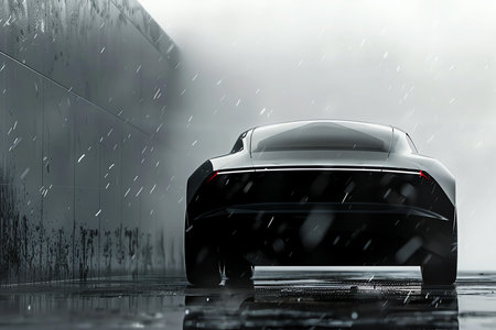 futuristic car, AI generated imageの写真素材
