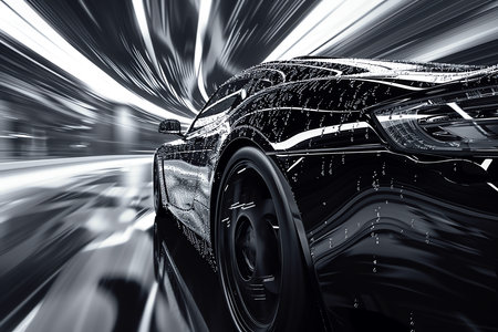 futuristic car, AI generated imageの写真素材