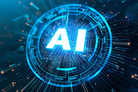 AI technology, AI generated imageの写真素材
