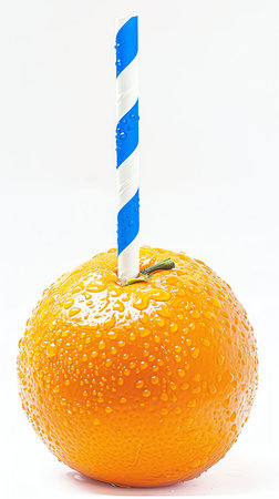 fresh orange juice concept, AI generated imageの写真素材