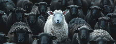 stand out from the crowd concept, AI generated imageの素材