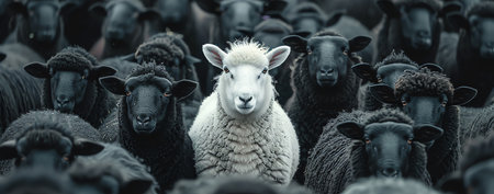 stand out from the crowd concept, AI generated imageの素材