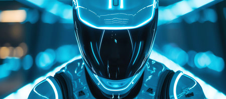 blue helmet, AI generated imageの素材