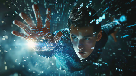 matrix concept, AI generated imageの素材