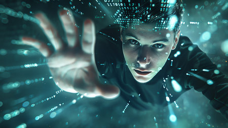 matrix concept, AI generated imageの素材