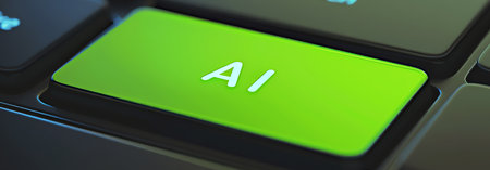 AI button, AI generated imageの素材