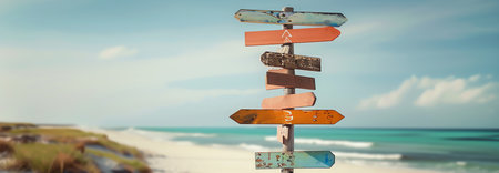 beach panel, AI generated imageの素材