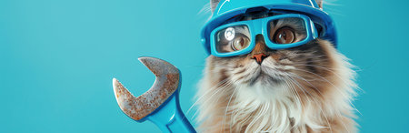 cat plumber, AI generated imageの素材