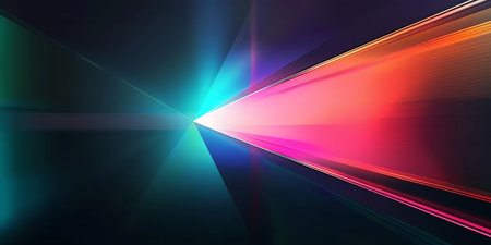 Abstract geometric three-dimensional space, AI generated imageの素材