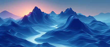 landscape background, AI generated imageの素材