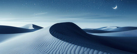 night desert, Ai generated imageの素材