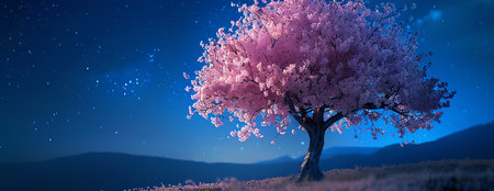pink tree, AI generated imageの素材