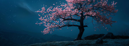pink tree, AI generated imageの素材