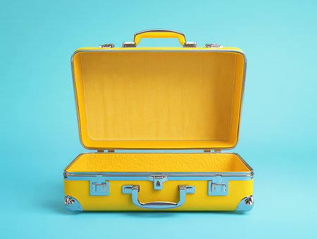yellow suitcase, AI generated imageの素材