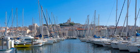 old harbor in Marseille, Franceの写真素材