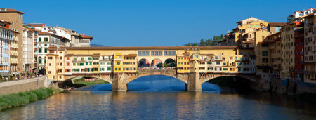 Famoue Ponte Vecchio, Florence, Italy, Europeの写真素材